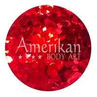 Amerikan Body Art Chunky Glitter - 1oz (approx 28g) - Candy Apple Red