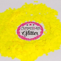 Amerikan Body Art UV Reactive Chunky Glitter 0.094 hex - 1oz - Neon Yellow