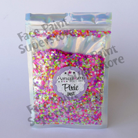 Amerikan Body Art Chunky Glitter Blend - Dry Pixie Dust - 1oz (approx 28g) - Valley Girl - Neon UV Glow