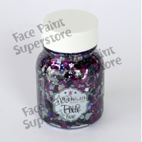 Amerikan Body Art Pixie Paint Glitter Gel - 30ml - Underworld Plum, Silver, Black