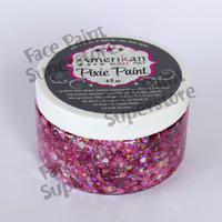 Amerikan Body Art Pixie Paint Glitter Gel - 4oz (approx 118ml) - Pretty in Pink