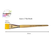 Face Painting Hub - Flat Brush - Azure 1" - Rosemary & Co