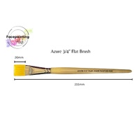 Face Painting Hub - Flat Brush - Azure 3/4" - Rosemary & Co