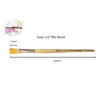 Face Painting Hub - Flat Brush - Azure 5/8" - Rosemary & Co