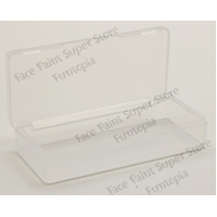 Clear Empty One Stroke Split Cake Container - Attached Flip lid - Small