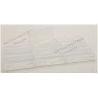 Clear Empty One Stroke Split Cake Container - Attached Flip lid - Small - 10 pack