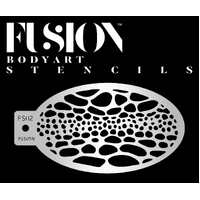 Fusion Body Art Stencil 002 - Spot Animal Reptile Print Reusable Stencil