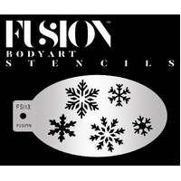 Fusion Body Art Stencil 003 - Let it Snow Snowflakes Reusable Stencil