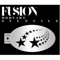 Fusion Body Art Stencil 005 - Shooting Stars Reusable Stencil