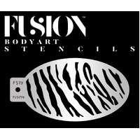 Fusion Body Art Stencil 019 - Tiger Stripes Reusable Stencil