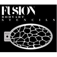 Fusion Body Art Stencil 22 - Dragon Scales Reusable Stencil