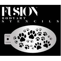 Fusion Body Art Stencil 23 - Prowling Paw Print Reusable Stencil