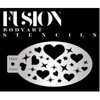 Fusion Body Art Stencil 34 - Sweet Heart Reusable Stencil