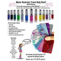 GTX Face & Body Paint Water Resistant Cream Kit - 15 x 15ml Colours, Palette 