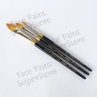 KingArt Original Gold Brush Set - Flora Petal 3 pack - 9930 Series No. 6 and 10, 9430 Series No. 6