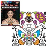 Day of the Dead Costume Body Tattoo