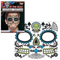 Day of the Dead Costume Male Face Tattoo