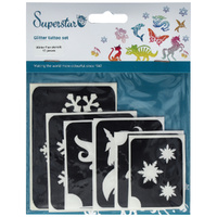 Superstar Glitter Tattoo Set - Winter Fairy Snowflakes - 12 Pack