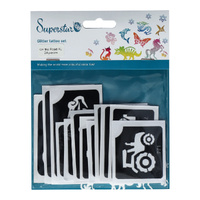 Superstar Glitter Tattoo Set - On the Road - 24 Pack