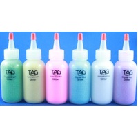 TAG Body Art Cosmetic Glitter Crystal Pack - 6 x 60ml Puffer Bottles. Upsize.