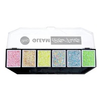 VIVID Glitter Gleam Cream 6 Colour Palette - Pastel with UV Glow 48g