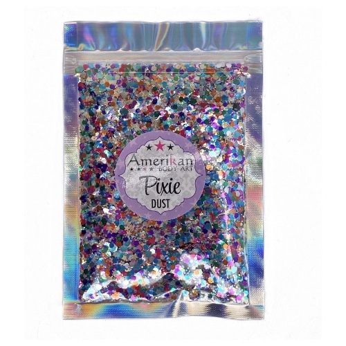 Amerikan Body Art Chunky Glitter Blend - Dry Pixie Dust - 1oz (approx 28g) - Rainbow Brite