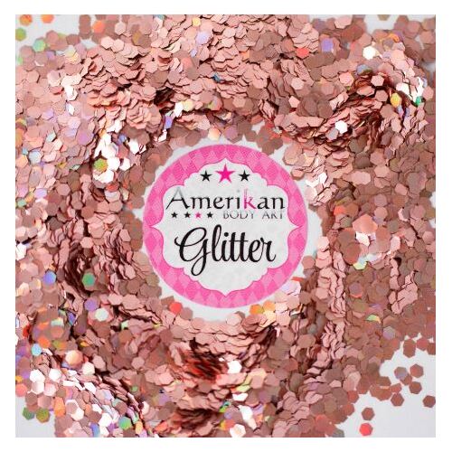 Amerikan Body Art Chunky Glitter - 1oz (approx 28g) - Rose Gold