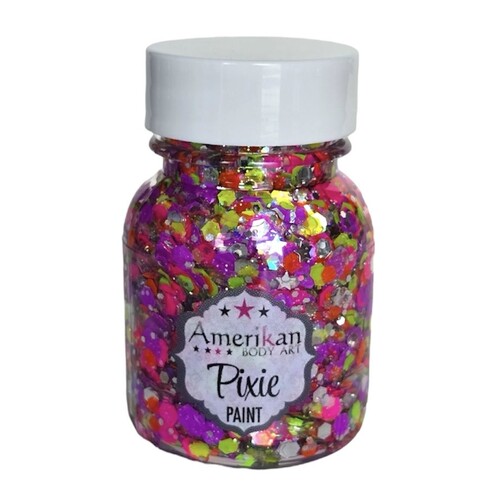 Amerikan Body Art Pixie Paint Glitter Gel - 30ml - Valley Girl - UV Glow Reactive