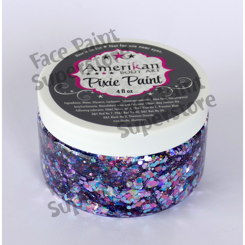 Amerikan Body Art Pixie Paint Glitter Gel - 4oz (approx 118ml) - Cupcake Day