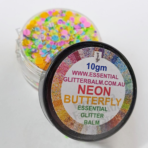 Essential Glitter Balm 10g - Neon Butterfly by Incendium Arts