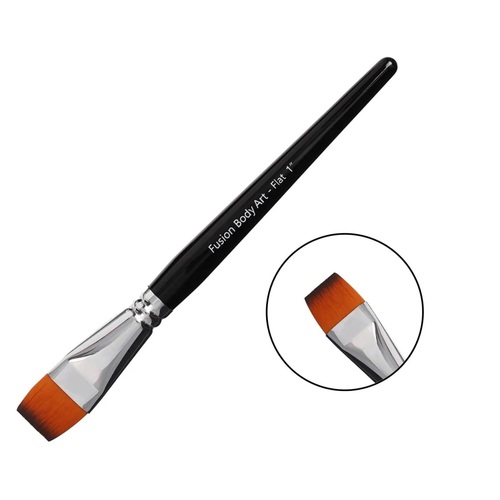 Fusion Body Art Face Painting Brush - Flat Brush - No. 1" - 1 inch