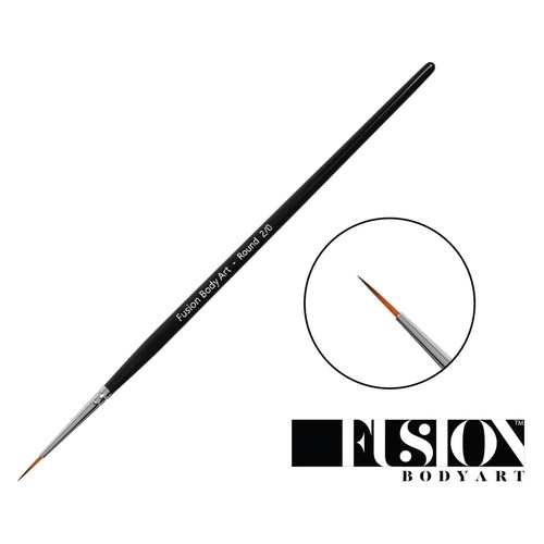 Fusion Body Art Face Painting Brush - Round Detail Liner Brush - No. 2/0