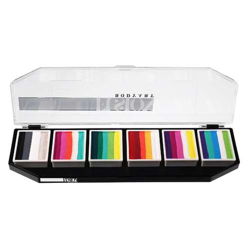 Fusion Body Art Spectrum Palette - Sugar Skull 6 x 10g One Stroke Rainbows 