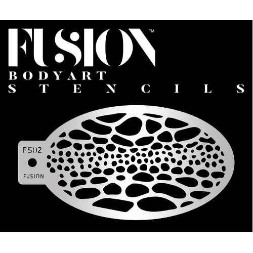 Fusion Body Art Stencil 002 - Spot Animal Reptile Print Reusable Stencil