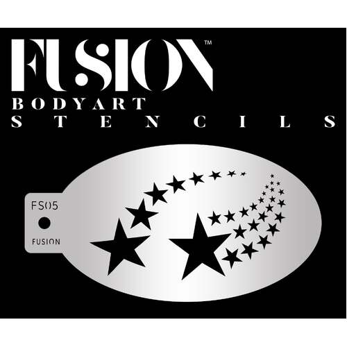 Fusion Body Art Stencil 005 - Shooting Stars Reusable Stencil