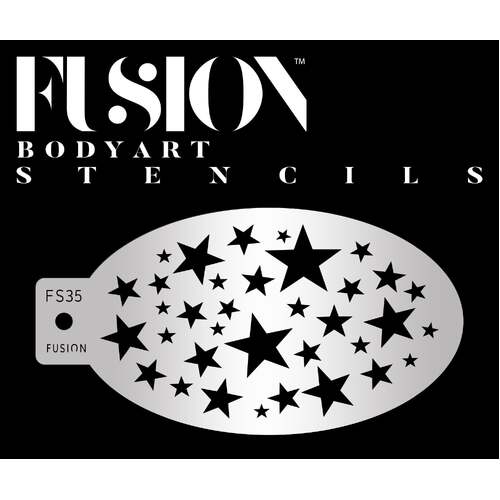 Fusion Body Art Stencil 34 - Star Cluster Reusable Stencil