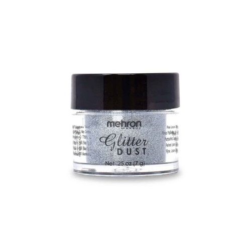 Mehron Fine Cosmetic Glitter Dust 7g - Gun Metal Silver