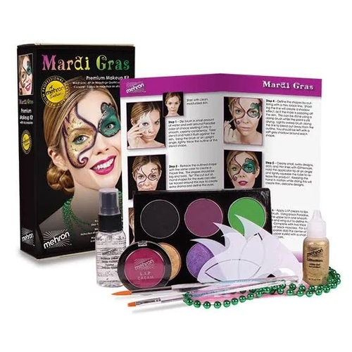 Mehron Character Makeup Face Paint Kit - Mardi Gras