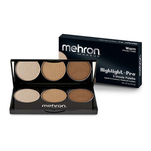 Mehron Highlight Pro Palette  - 3 Colour - Warm