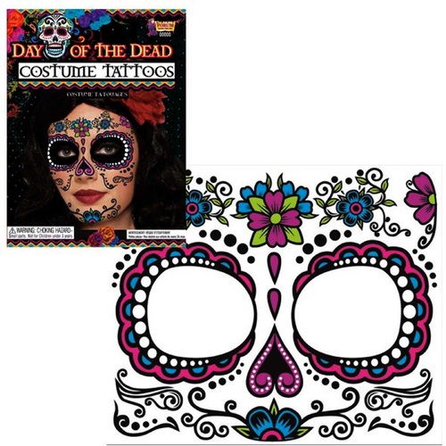 Day of the Dead Costume Female Face Tattoo